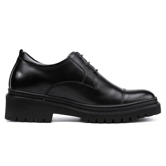 US7.5 CMR Elevator Shoes Men Black Dress Shoes Height Increase 9cm/3.54inch main image 6